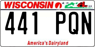 WI license plate 441PQN