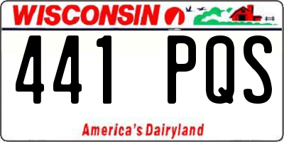 WI license plate 441PQS