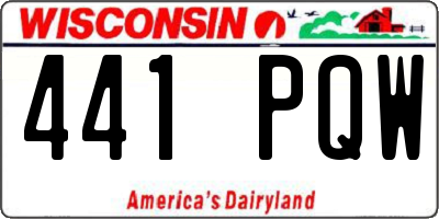 WI license plate 441PQW