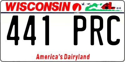WI license plate 441PRC