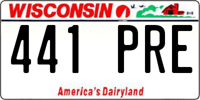 WI license plate 441PRE