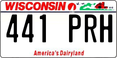 WI license plate 441PRH