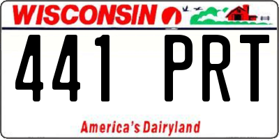 WI license plate 441PRT