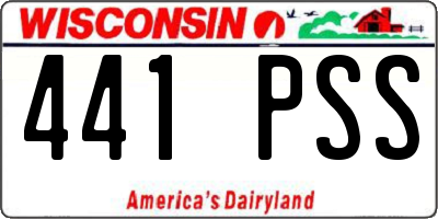 WI license plate 441PSS