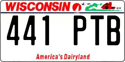 WI license plate 441PTB