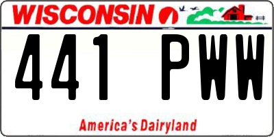 WI license plate 441PWW