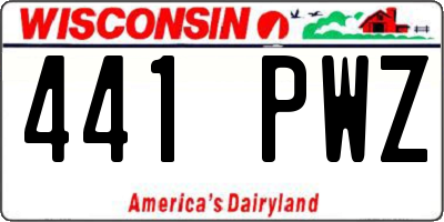 WI license plate 441PWZ