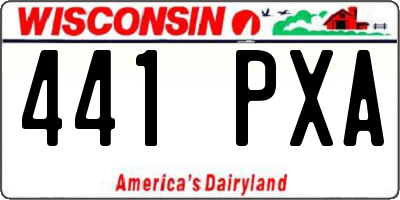 WI license plate 441PXA