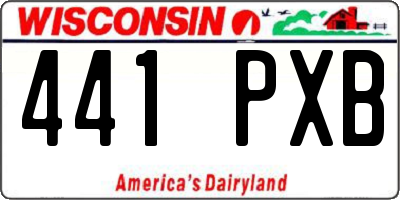 WI license plate 441PXB