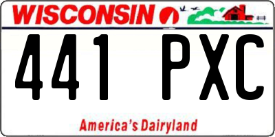 WI license plate 441PXC