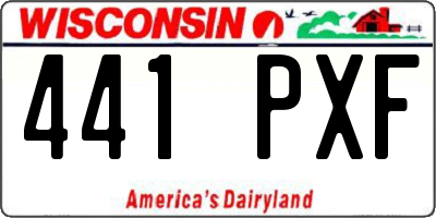 WI license plate 441PXF