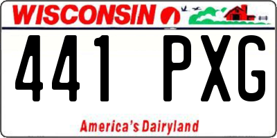 WI license plate 441PXG