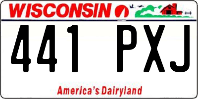 WI license plate 441PXJ