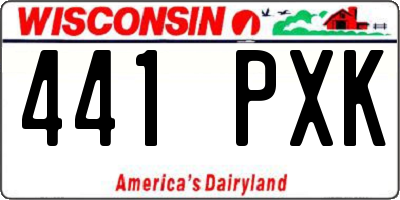WI license plate 441PXK