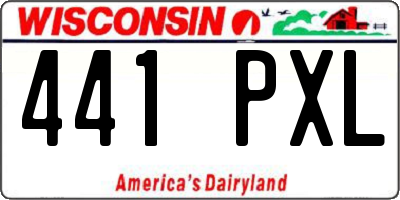 WI license plate 441PXL
