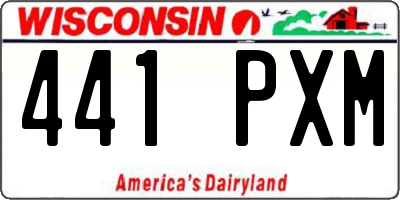WI license plate 441PXM