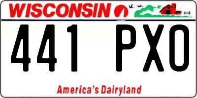 WI license plate 441PXO