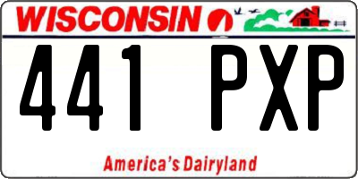 WI license plate 441PXP