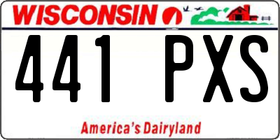 WI license plate 441PXS
