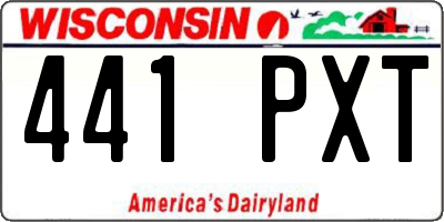 WI license plate 441PXT
