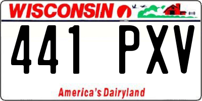 WI license plate 441PXV