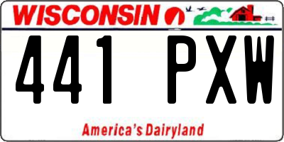 WI license plate 441PXW