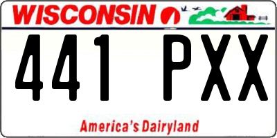 WI license plate 441PXX