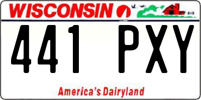 WI license plate 441PXY