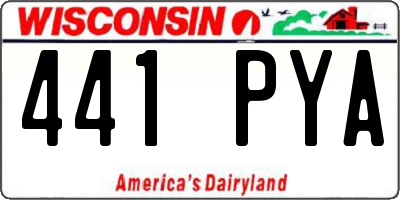 WI license plate 441PYA