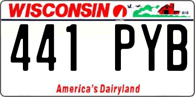 WI license plate 441PYB