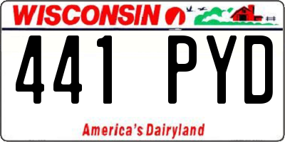 WI license plate 441PYD