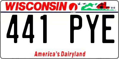 WI license plate 441PYE