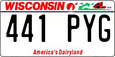 WI license plate 441PYG