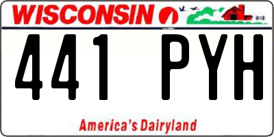 WI license plate 441PYH