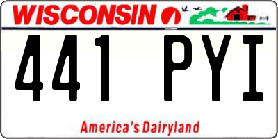 WI license plate 441PYI