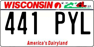 WI license plate 441PYL