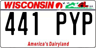 WI license plate 441PYP