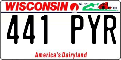 WI license plate 441PYR