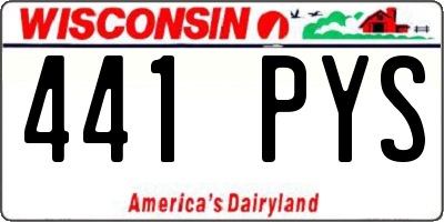 WI license plate 441PYS