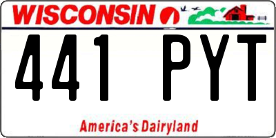 WI license plate 441PYT