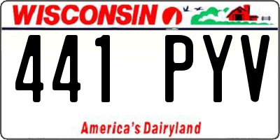 WI license plate 441PYV