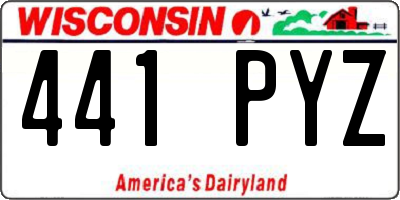 WI license plate 441PYZ