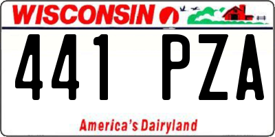 WI license plate 441PZA