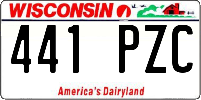 WI license plate 441PZC
