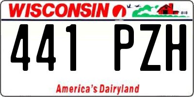 WI license plate 441PZH