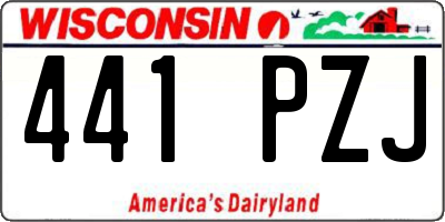 WI license plate 441PZJ