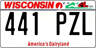 WI license plate 441PZL