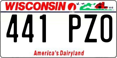WI license plate 441PZO