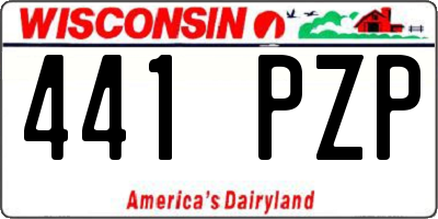 WI license plate 441PZP