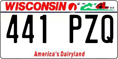 WI license plate 441PZQ